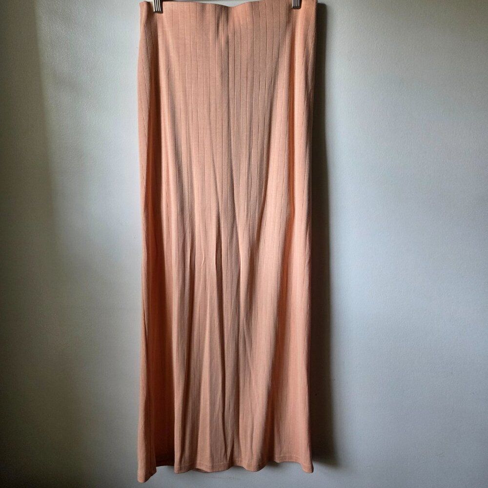 EUC LIKE NEW SIGNIFICANT OTHER DRAPED WRAP RIBBED MAXI SKIRT SIZE US 8 / S/M - Picture 2 of 16
